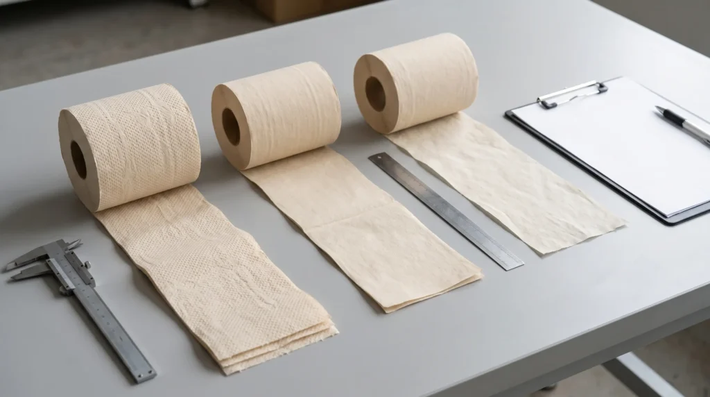 Bamboo toilet paper sample review for ply GSM wet strength and dispersibility