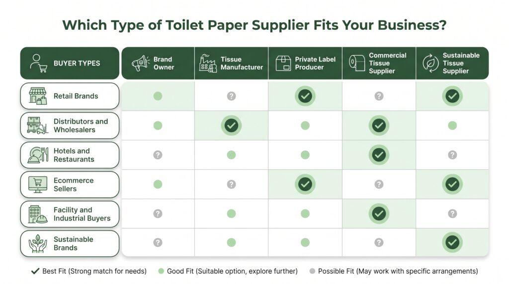 Which type of toilet paper supplier fits your business