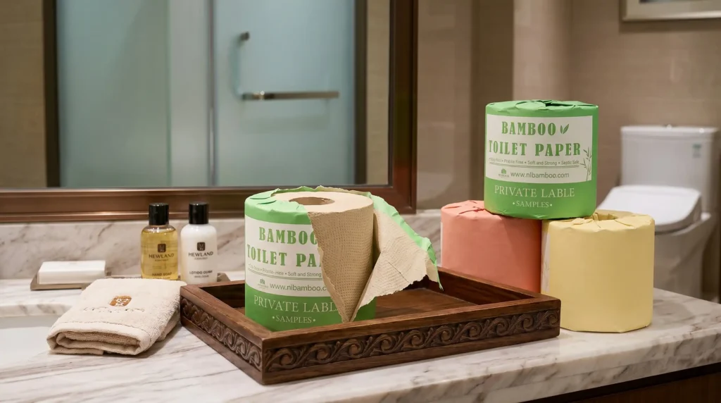 Bamboo toilet paper rolls and bulk supply options for hotels, offices, facility supply, and commercial tissue channels