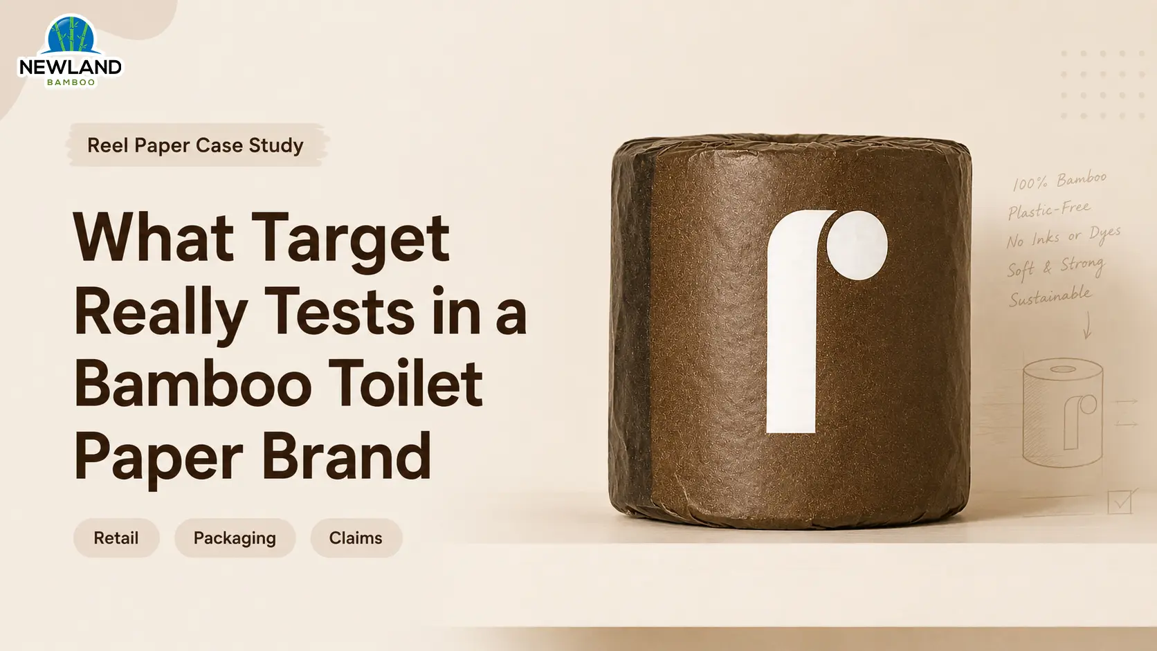 Reel Paper case study cover showing bamboo toilet paper retail packaging and channel analysis