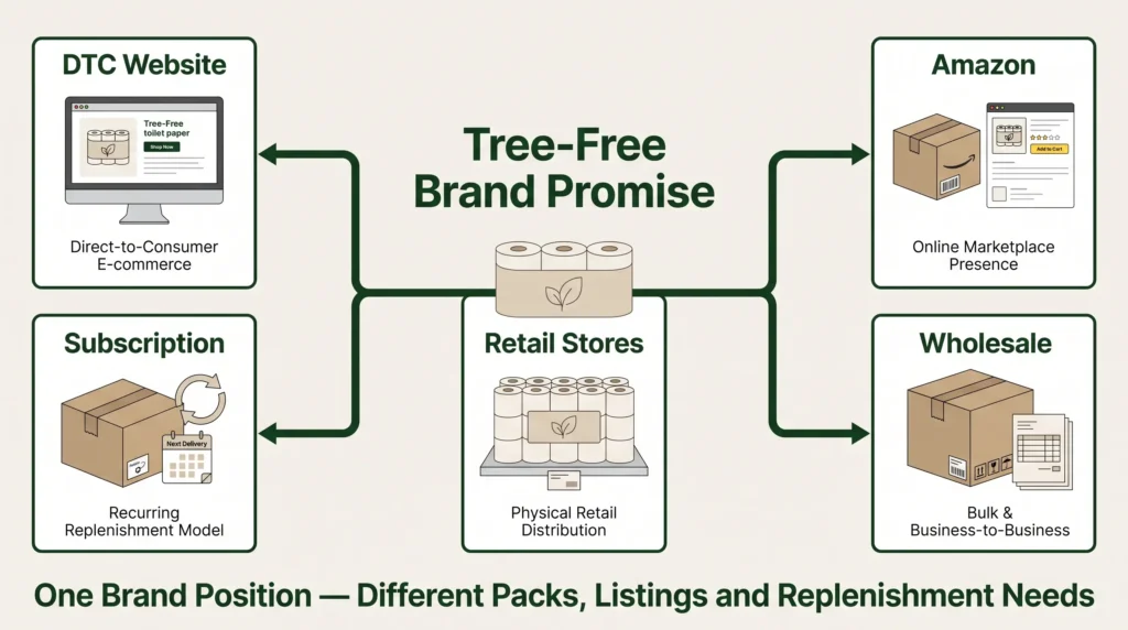 Caboo Tree-Free竹トイレットペーパー製品のご案内。24ロールパック、シート数、定期購入オプションを表示。.